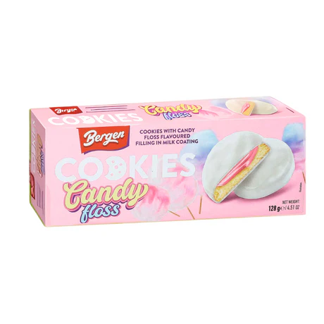 BERGEN CANDY FLOSS COOKIES 18 X 128G